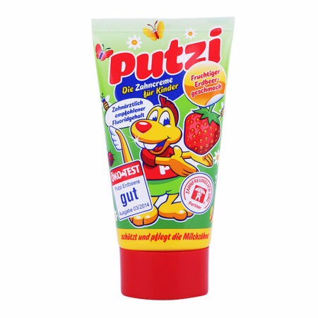 德国Putzi儿童加钙草莓牙膏